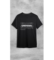 Unisex Bisiklet Unknow Baskılı Siyah T-shirt