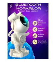 Astronot Bluetooth Hoparlör Galaxy Bulutsusu Ay Tavan Gökyüzü Projektör Zamanlayıcı Gece Lambası