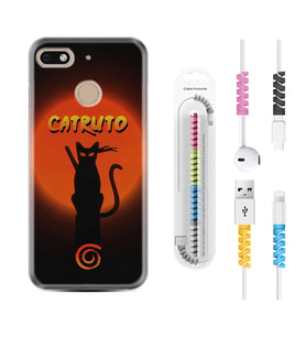 General Mobile GM8 Go GM9 GM20 Pro Plus Kılıf Kablo Koruma Spiral Silikon Catrudo 1679