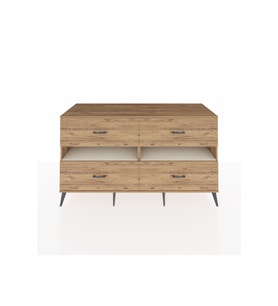 Kronos Konsol 2 Raflı 4 Çekmeceli  176x59x99 Çam-Aytaşı/Çam
