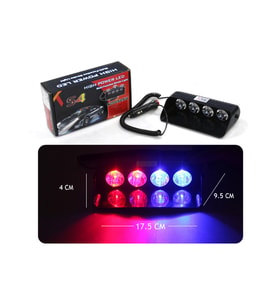 Space Flaş Led Çakar 8W Kırmızı-Mavi 8 Fonksiyonlu / LAPA173