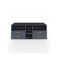 Kronos Konsol 7 Raflı 4 Çekmeceli  220x59x99 Antrasit-Antrasit/Antrasit