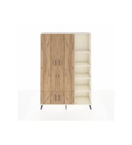 Arges Dolap 6 Raflı 4 Kapaklı Tek Askılı 132x30x195 Aytaşı-Çam/Aytaşı