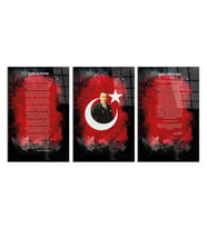 Atatürk - İstiklal Marşı - Gençliğe Hitabe3 (Toplam 3 parça) (Çok Renkli)