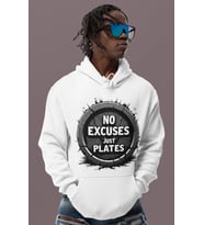 No Excuses Just Pilates Baskılı Unisex Oversize Sporcu Hoodie