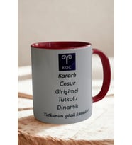 Koç Burcu Porselen Kupa – Cesur, Dinamik, Kararlı ve Tutkulu Tasarım Kupa (Beyaz)