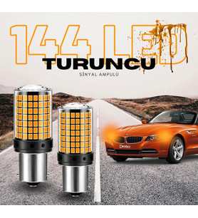 Onkar 144 LED Turuncu 1016 Çift Duy