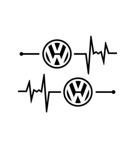 Volkswagen İçin Uyumlu Aksesuar Nabız Sticker 30*12 Cm
