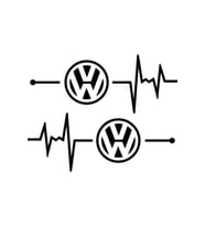 Volkswagen İçin Uyumlu Aksesuar Nabız Sticker 30*12 Cm
