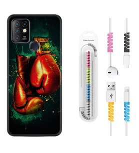 INFINIX Hot 8 9 10 11S Hot 10 Play 10T Kılıf Kablo Koruma Spiral Silikon Boks Eldiveni 1763