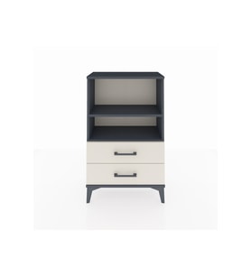 Arges Komodin 2 Raflı 2 Çekmeceli 60x30x96 Antrasit-Aytaşı