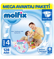 Molfix Mega Paket Bebek Bezi 4 Beden 128 Adet