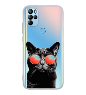PrintiFy General Mobile GM 21 Pro ile Uyumlu Kedi 3 Kamera Korumalı Şeffaf Kılıf