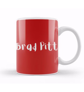 Brad Pitt Kupa Bardak Porselen