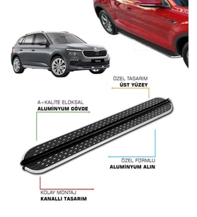 SKODA KAMIQ UYUMLU 2019 2020 2021 2022 2023 2024 2025 ARACA ÖZEL YAN BASAMAK
