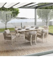 Florence Bahçe Balkon Masa Takımı (Krem)
