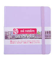 Talens Art Creation Sketchbook Sert Kapak Eskiz Defteri 140 gr 12x12 cm 80 yp PASTEL VIOLET 