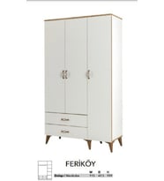 feriköy 3 kapılı dolap (Beyaz)