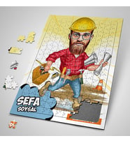 Kişiye Özel Hediye Mühendis Karikatürlü Puzzle