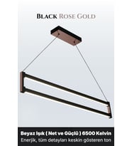 Orion Rose Gold Lineer LED Sarkıt Avize – Kumandalı Dim Edilebilir – Aşağı Işık
