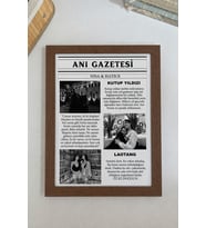 Anı Gazetesi Tasarımlı Fotoğraf Çerçevesi Arkadaşlık Tablosu