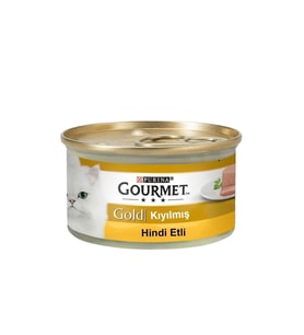 Gourmet Gold Kıyılmış Hindi Etli Konserve Yetişkin Kedi Maması 85 G
