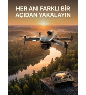 Ekranlı Kumandalı Çift Kameralı Drone İle Havadan Çekim
