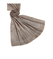Mısırlı Eşarpları Parıltılı Bantlı Elegance Prenses Şal (Koyu Pudra)