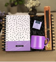 Kişiye Özel Desenli Defter & Kupa Bardak & Teashop Çay & Tütsü Tabağı & Tütsü Hediye Seti