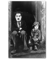 Cakatablo Charlie Chaplin ve Çocuk Sahne MDF Tablo
