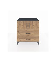 Kronos Şifonyer 2 Raflı 2 Çekmeceli 2 Kapaklı 88x59x96 Antrasit-Çam