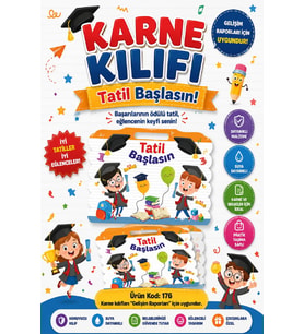 Ata Okul Öncesi ve İlkokullar İçin Karne Kılıfı (Gelişim Dosyasına Uygun) Ürün Kodu:176 (25 Adet)