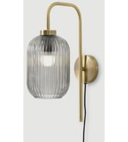 Mylights Retro Bal Camlı Rustik Vintage Aplik Kablolu Anahtarlı Aplik Siyah