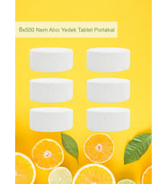 3 Adet 2x500 gr Nem Alıcı Rutubet Ve Küf Önleyici Yedek Tablet Portakal