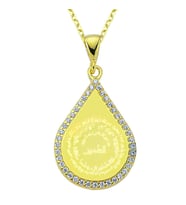 Kitmir Duası Gold 925 Ayar Gümüş Kolye