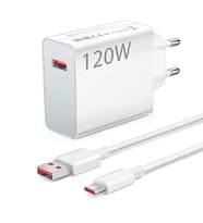 120 W Turbo Hızlı Şarj Seti (USB Type-c Kablo ve Adaptör)