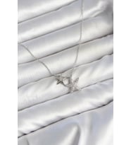 Pirinç Gümüş Renk Minimal Yıldız Model Kadın Kolye