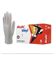 Beybi Vinil Şeffaf Muayene Eldiveni Pudrasız ( S ) 1 Kutu
