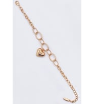 Rose Gold Renk Kalp Madalyonlu Vıp Çelik Bileklik