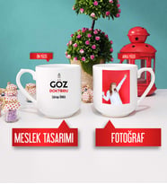 Göz Doktoru Kupa Bardak Oval Fotoğraflı