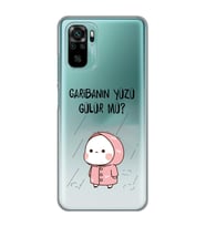 Xiaomi Redmi Note 10 / Note 10S Uyumlu Garibanın Yüzü Gülür mü? Tasarımlı Şeffaf Telefon Kılıfı
