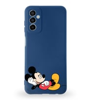 Samsung Galaxy A04s Uyumlu Lansman Kılıf Altı Kapalı İçi Kadife  Mickey Mouse-F Tasarımlı  Kapak (Şeffaf)
