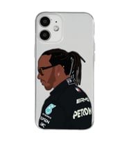 Iphone 12 Uyumlu Lewis Hamilton Desenli Şeffaf Telefon Kılıfı