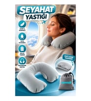 Katlanabilir Şişme Seyahat Boyun Yastığı – Suya Dayanıklı U Tipi Uyku Desteği