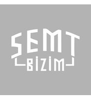 Semt Bizim Araba Sticker siyah 16x9 CM (Beyaz)