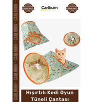 #KediOyuncağı İnteraktif Katlanabilir Peluş Fare Oyuncaklı Kirpi Hışırtılı Kedi Oyun Tüneli Çantası
