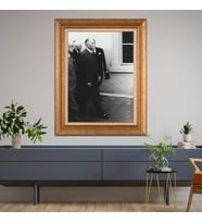 Altın Paspartulu Atatürk  Çerçeveli Tablo C466 (Gold)