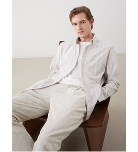 LCWAIKIKI Classic Bej Regular Fit Poplin Erkek Gömlek