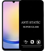 Samsung Galaxy Uyumlu A25 Anti Statik Ekran Koruyucu Toz Tutmayan Kırılmaz Cam