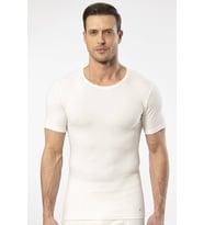 Cacharel - Termal kısa kol bisiklet yaka Beyaz T-Shirt